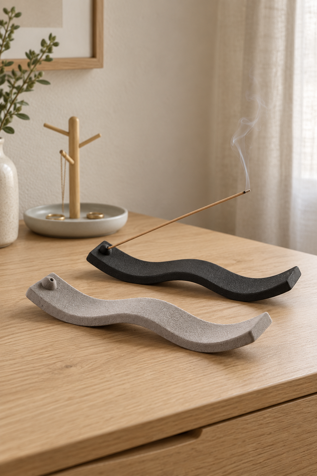 Finnskogen Ceramic Stone Incense Holder