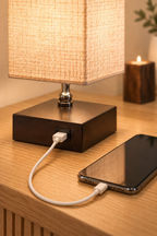 Loen Linen Bedside Rectangle lamp