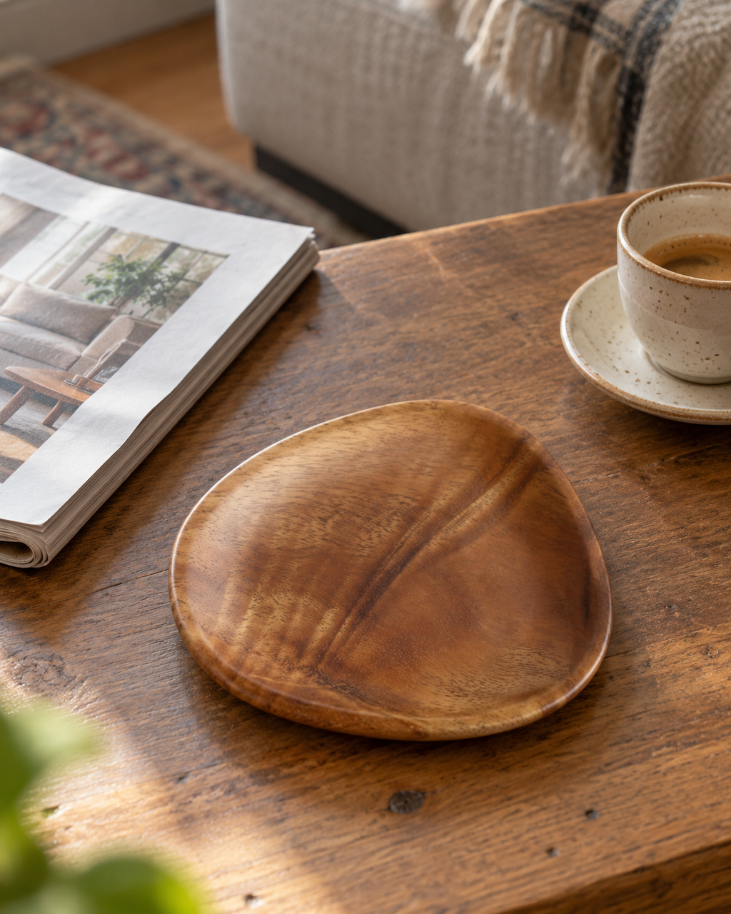 Margrete Acacia Wood Decorative Tray