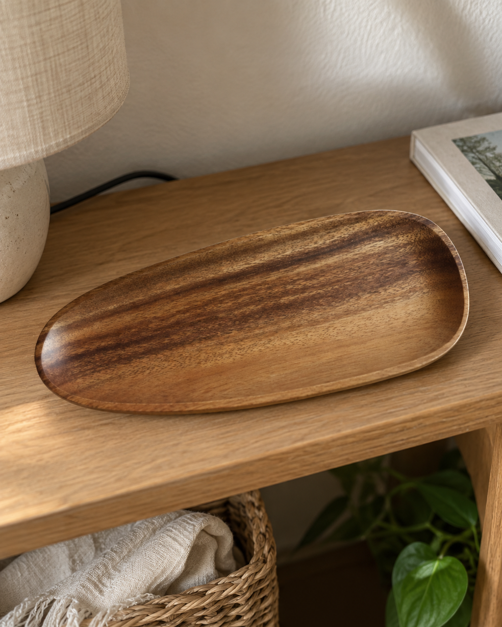 Margrete Acacia Wood Decorative Tray