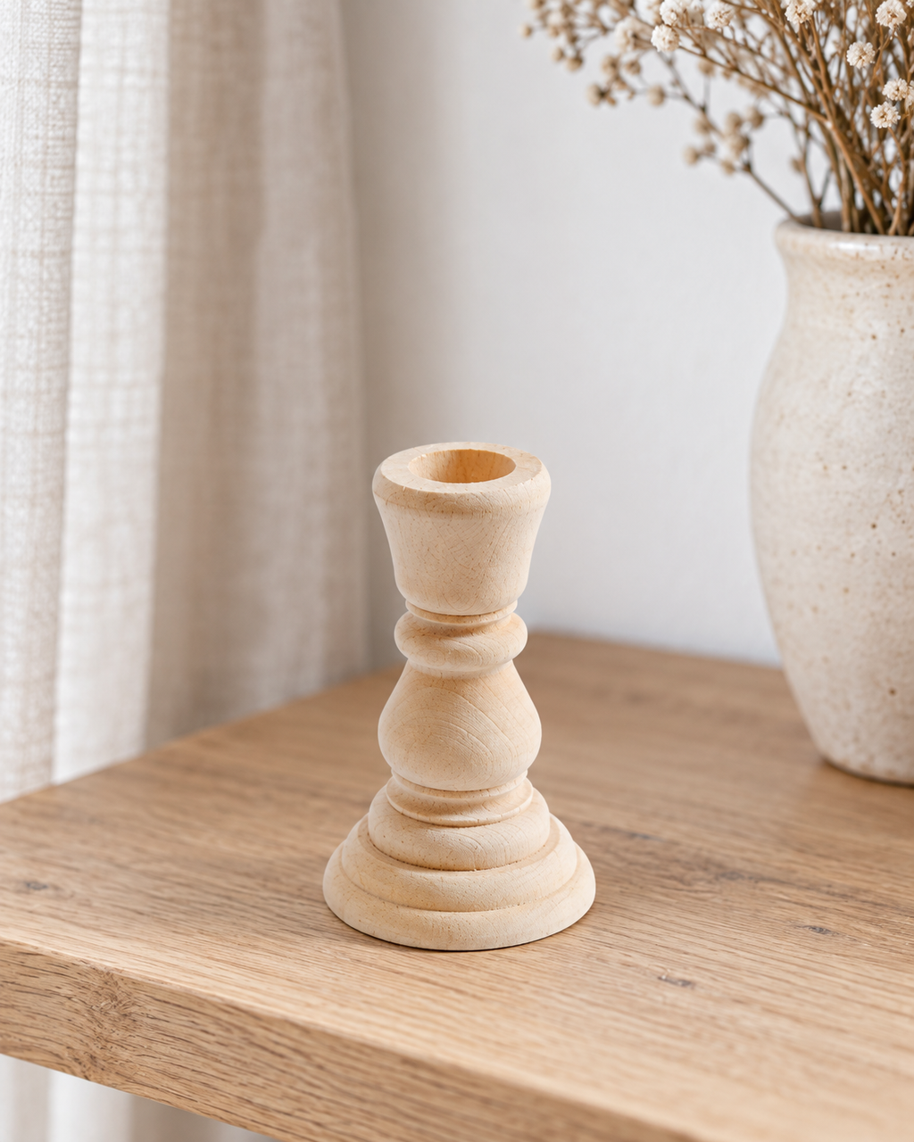 Sjakk Wood Candle Holders